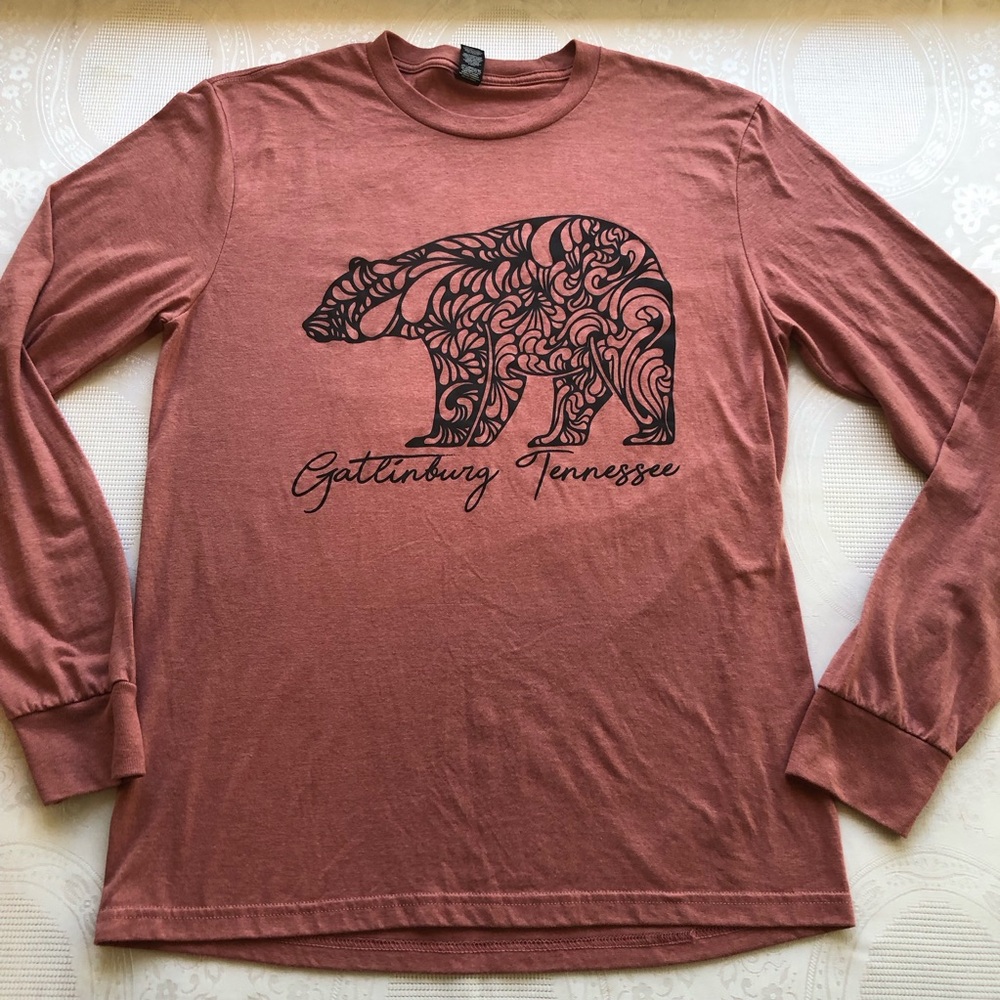 District Perfect TRI Gatlinburg Tennessee BEAR Long Sleeves Shirt Men’s Size S
